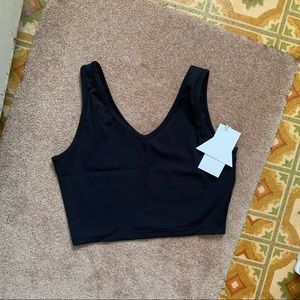 BuffBunny ‘Two Faced’ Crop Top (L) - onyx